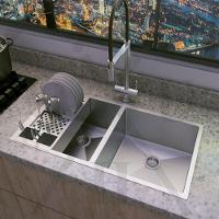 Cuba Dupla Inox Quadrada Gourmet 860 X 400 Pia Cozinha - 5