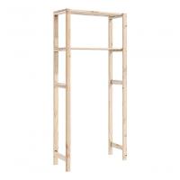 Estante Em Pinus Design Compacto Arara De Parede Versátil - 5