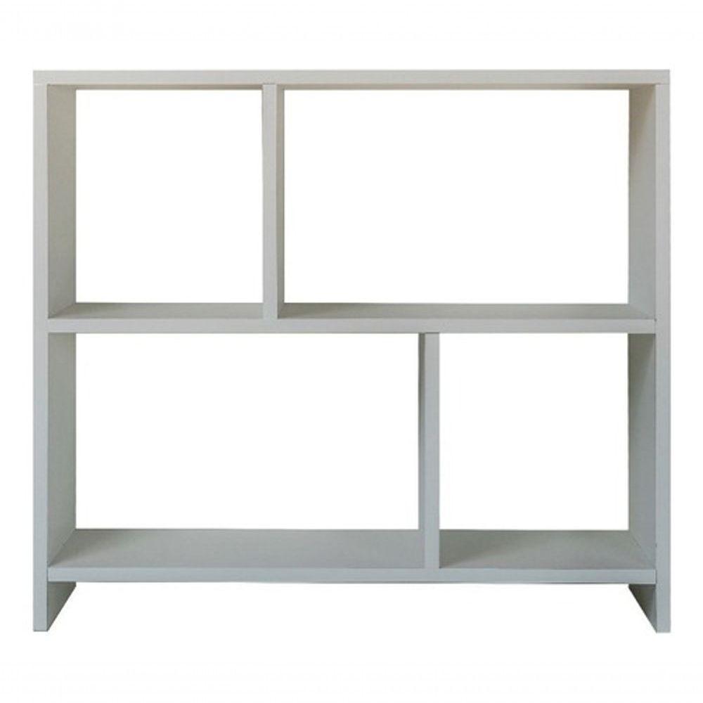 Organizador De Livros De Leitura Estante Vazada Em Mdp Branco - 2