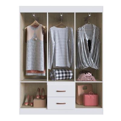 Guarda Roupa Solteiro CR35111 6 Portas de Bater 2 Gavetas Branco MDP