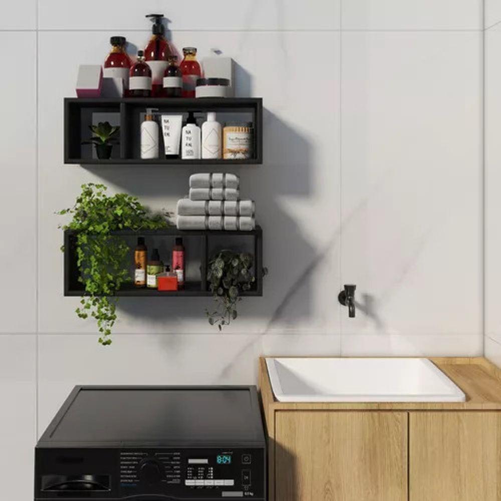 Estante Versátil Suspensa Ou Chão Móvel Elegante Cor Neutra - 5