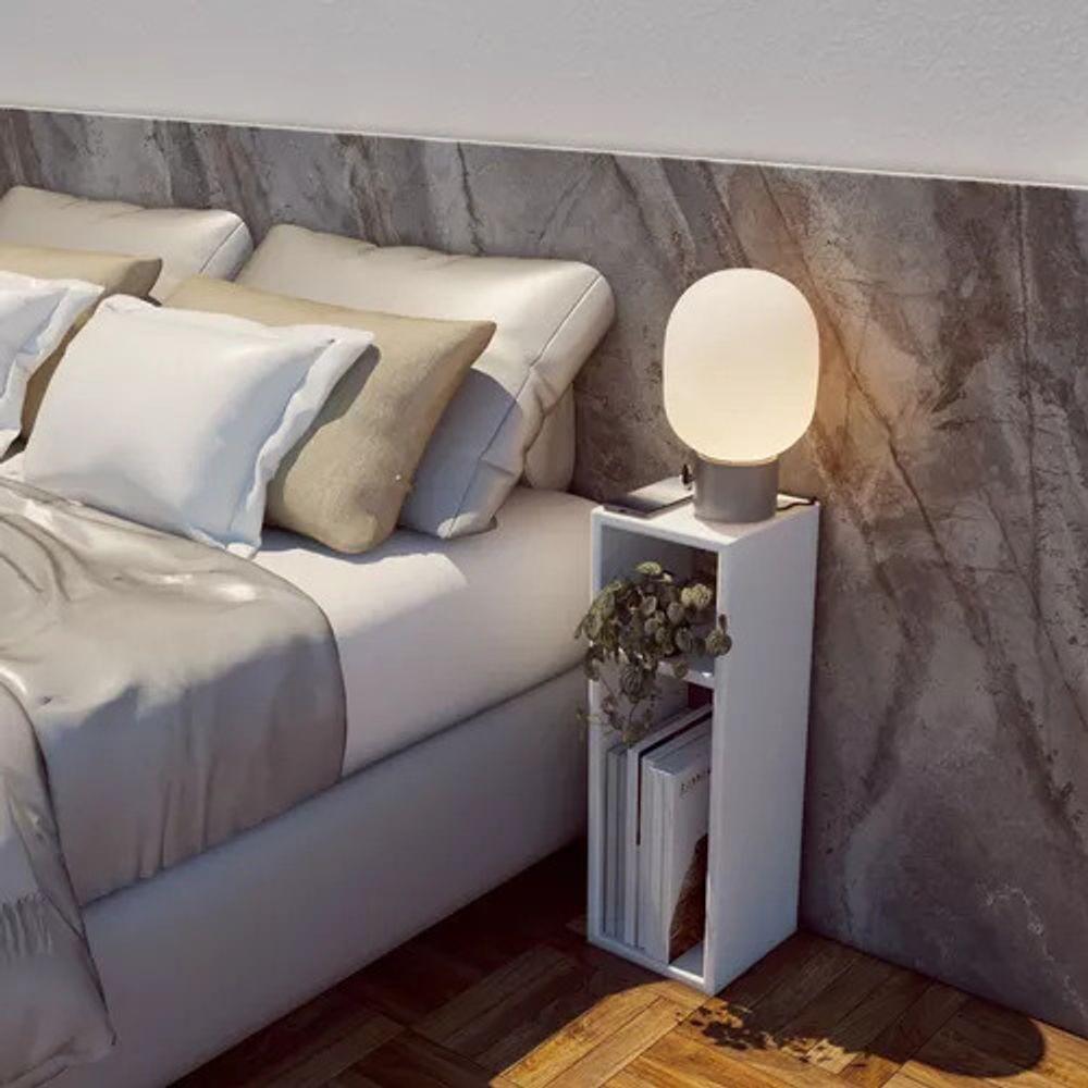 Estante Versátil Suspensa Ou Chão Móvel Elegante Cor Neutra - 6