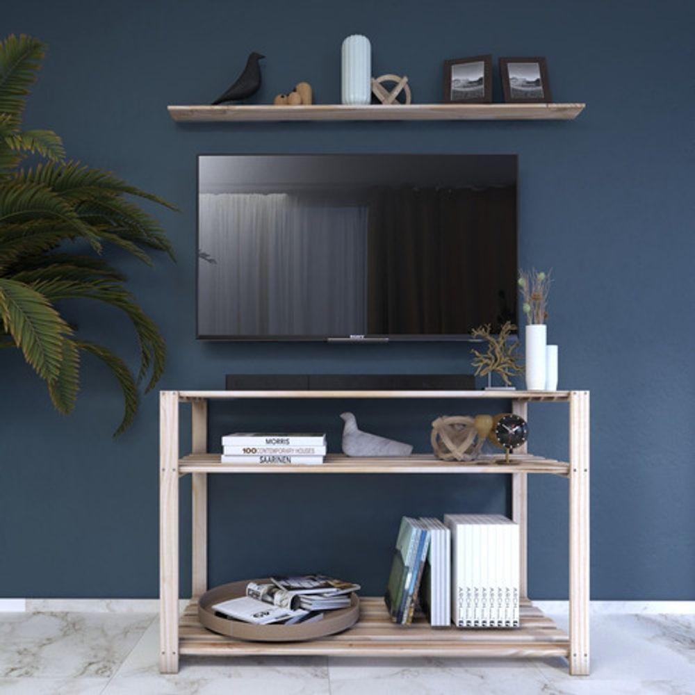 Estante Modular De Prateleiras Madeira Natural Vertical Balcão - 2