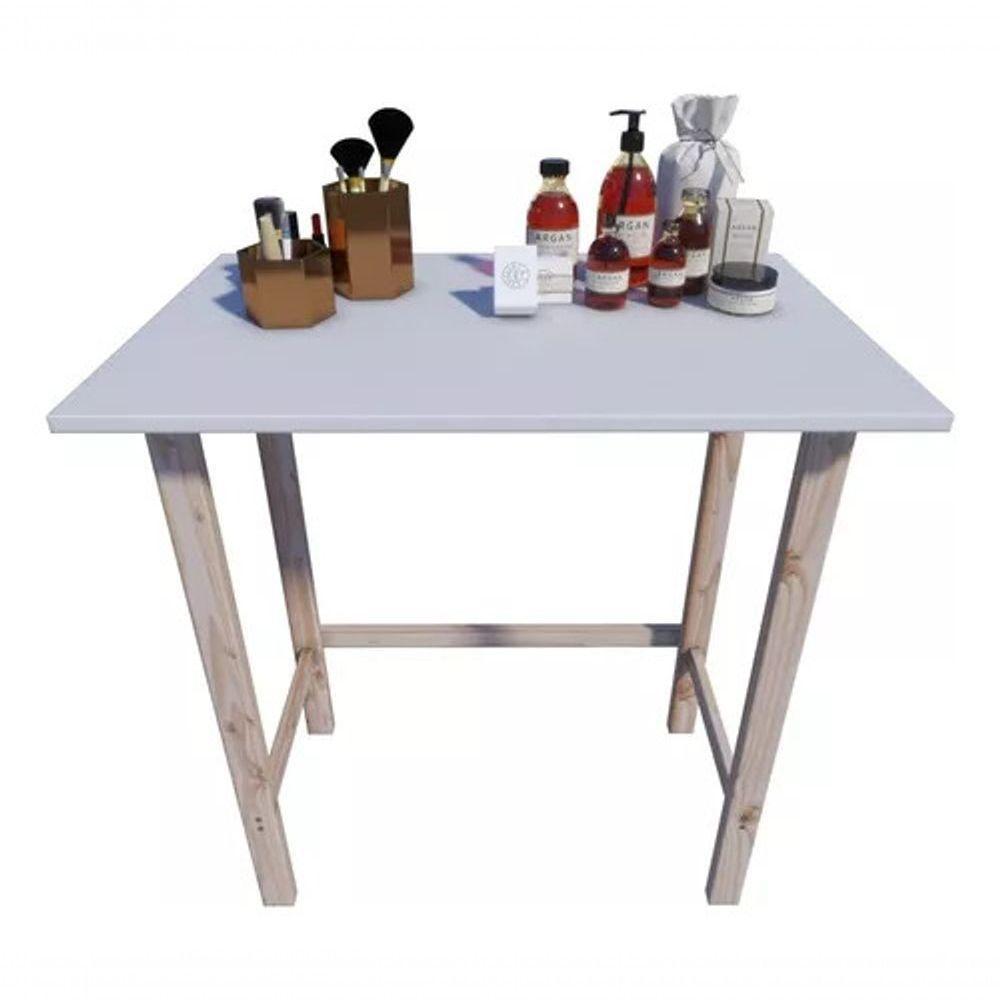 Escrivaninha Pinus E Mdp Estudo Home Office Branco/preto - 5