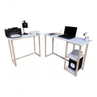 Escrivaninhas Kit Mesa Office Estudo Madeira Pinus Moderno - 1