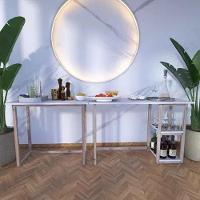 Escrivaninhas Kit Mesa Office Estudo Madeira Pinus Moderno - 2