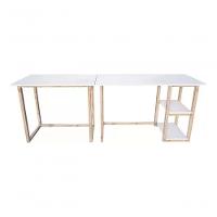 Escrivaninhas Kit Mesa Office Estudo Madeira Pinus Moderno