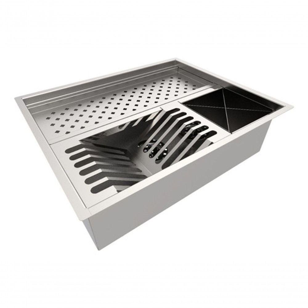 Escorredor Calha + Cuba Inox Facil Manuseio Moderno Compacto - 4