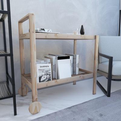 Estante Organizador Moderno Madeira Natural Livreiro