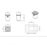 Kit Lixeira De Embutir 3,5 L Inox E Alumínio Escovado