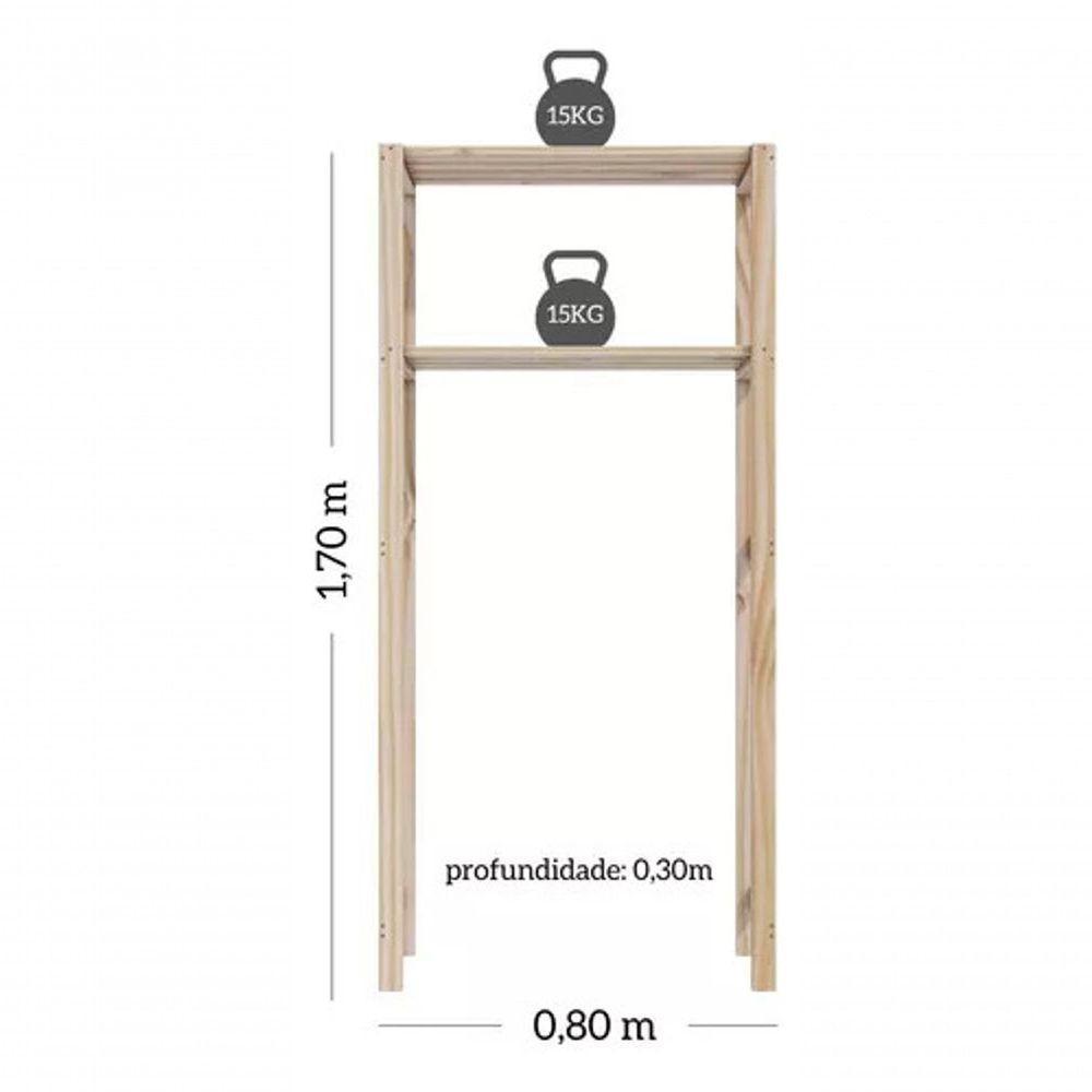 Estante P/ Livros Expositora De Loja Canto De Leitura Pinus - 4