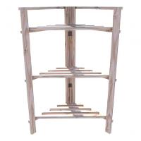 Estante Canto 3 Prateleira Madeira Natural Mesa Para Livros - 2