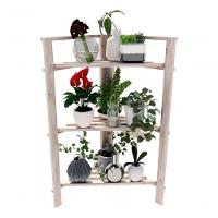 Estante Canto 3 Prateleira Madeira Natural Mesa Para Livros