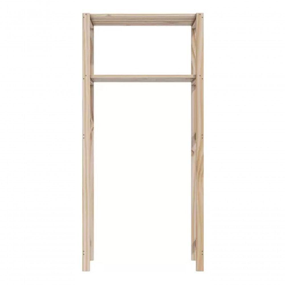 Estante C/ Prateleira Dupla Expositor D Livros Madeira Pinus - 6