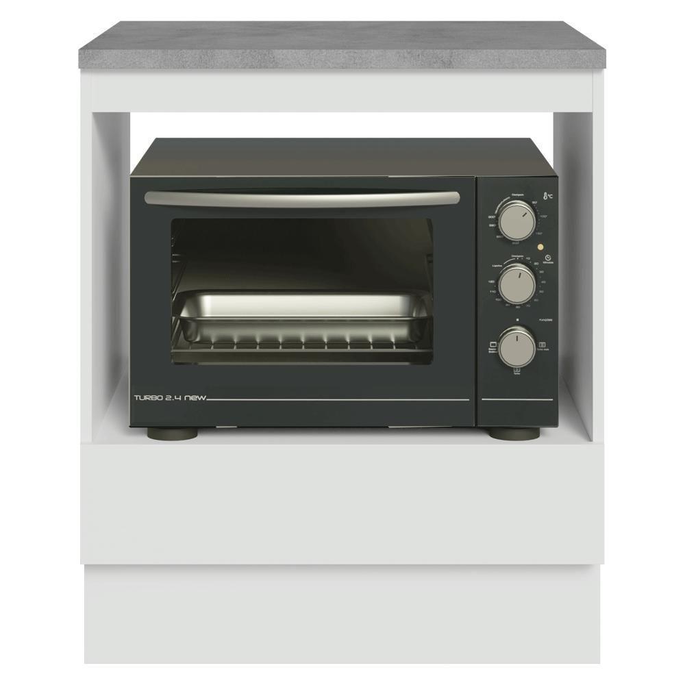 Balcão Para Forno/micro-ondas 70 X 60 Cm 1 Gaveta (com Tampo) Branco Madesa Branco - 7