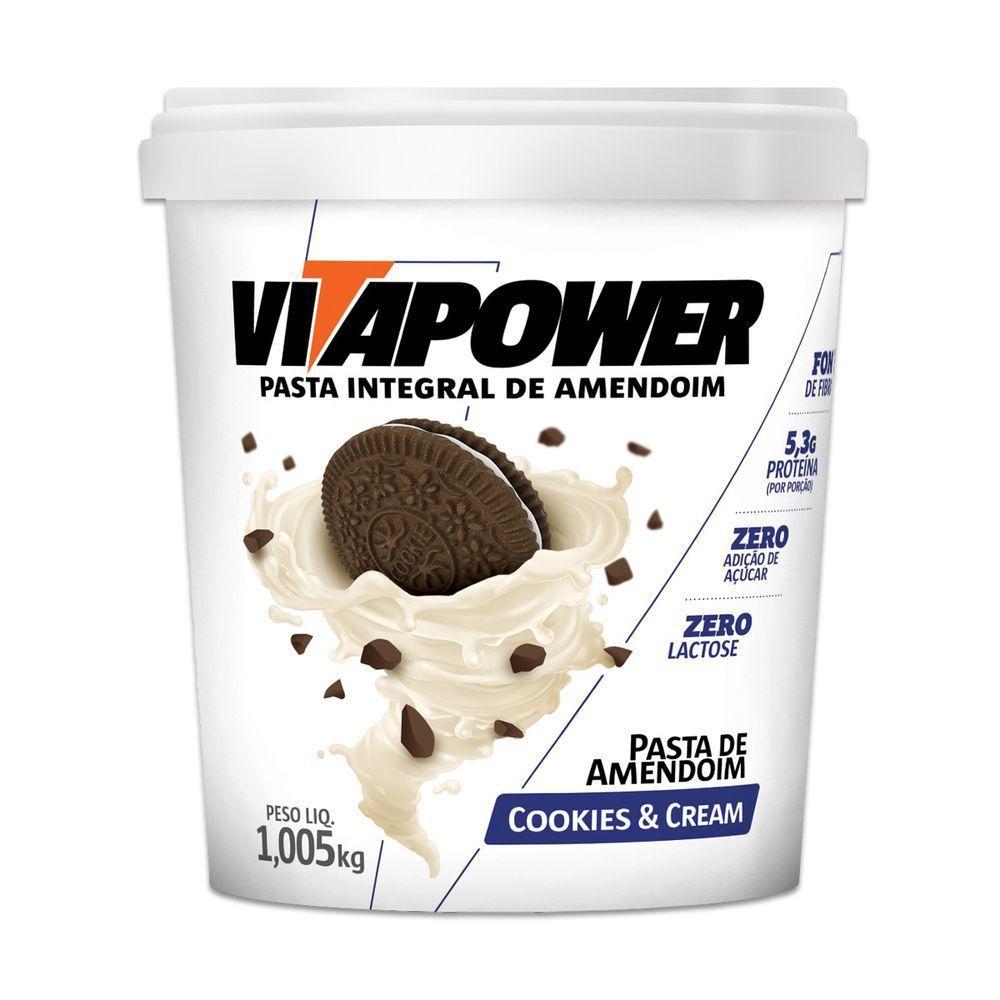 Kit 3 Pasta De Amendoim Vitapower Cookies E Cream 1kg - 2