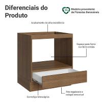 Balcão Para Forno/micro-ondas 70 Cm 1 Gaveta (sem Tampo) Rustic Madesa Rustic