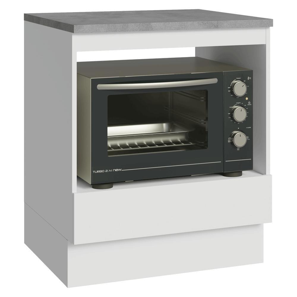 Balcão Para Forno/micro-ondas 70 Cm 1 Gaveta Branco Madesa Branco - 1