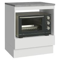 Balcão Para Forno/micro-ondas 70 Cm 1 Gaveta Branco Madesa Branco - 1
