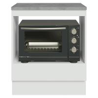 Balcão Para Forno/micro-ondas 70 Cm 1 Gaveta Branco Madesa Branco - 7