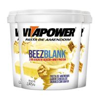 Kit 3 Pasta De Amendoim Vitapower Beezblank 1kg - 1