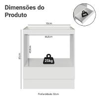 Balcão Para Forno/micro-ondas 70 Cm 1 Gaveta (sem Tampo) Branco Madesa Branco - 3