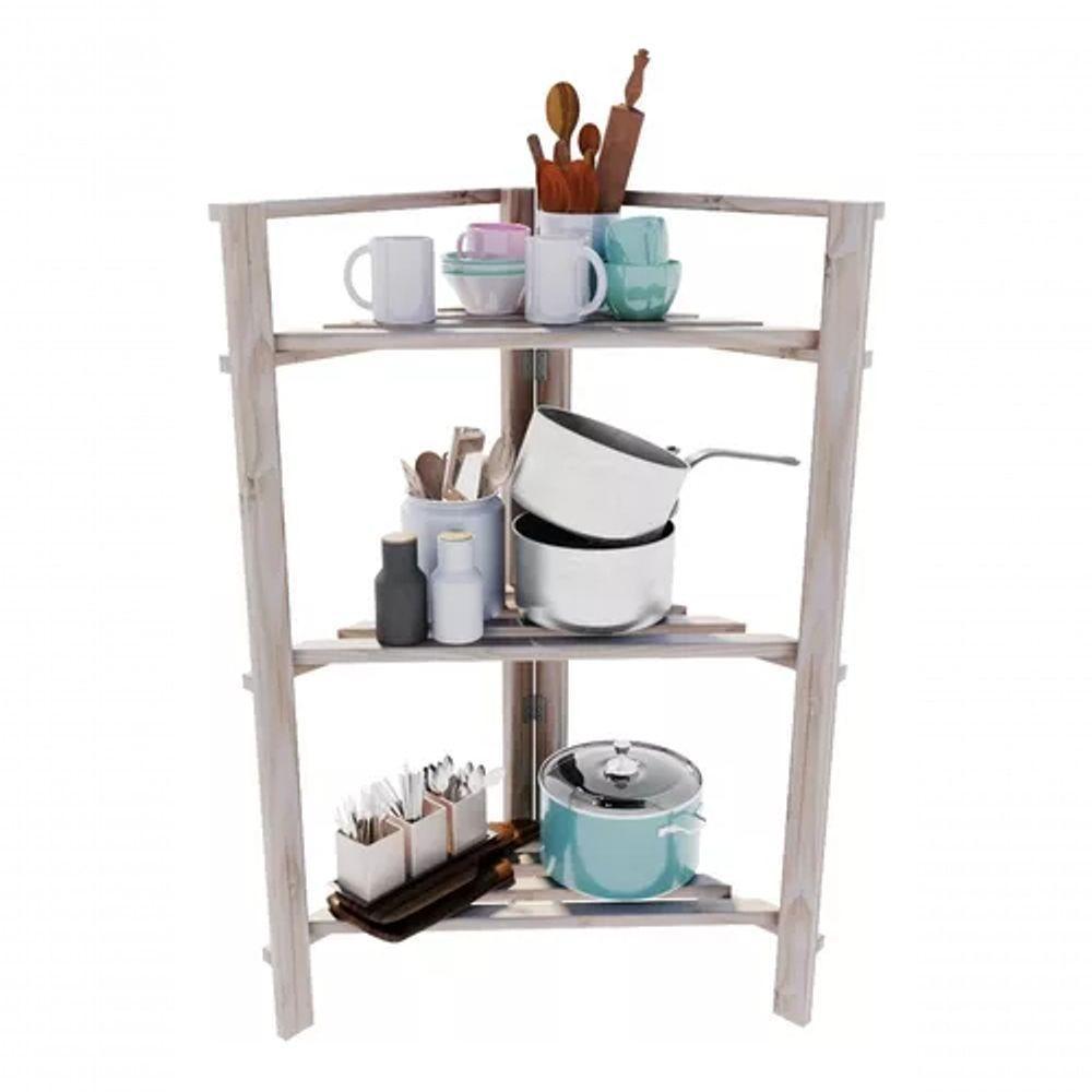 Rack Estante De Canto Arara De Livros Espaço P/ Livros - 3