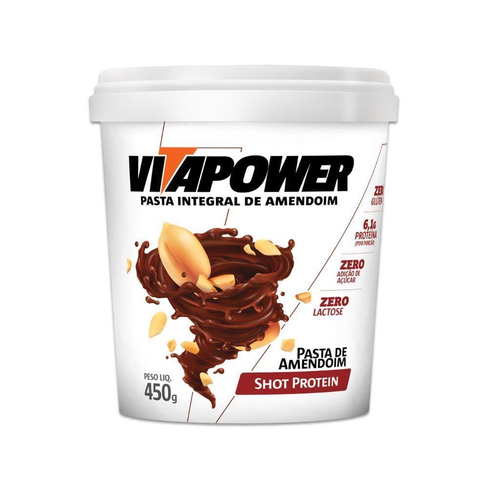 Kit 3 Pasta De Amendoim Vitapower Integral Shot Protein 450g - 2