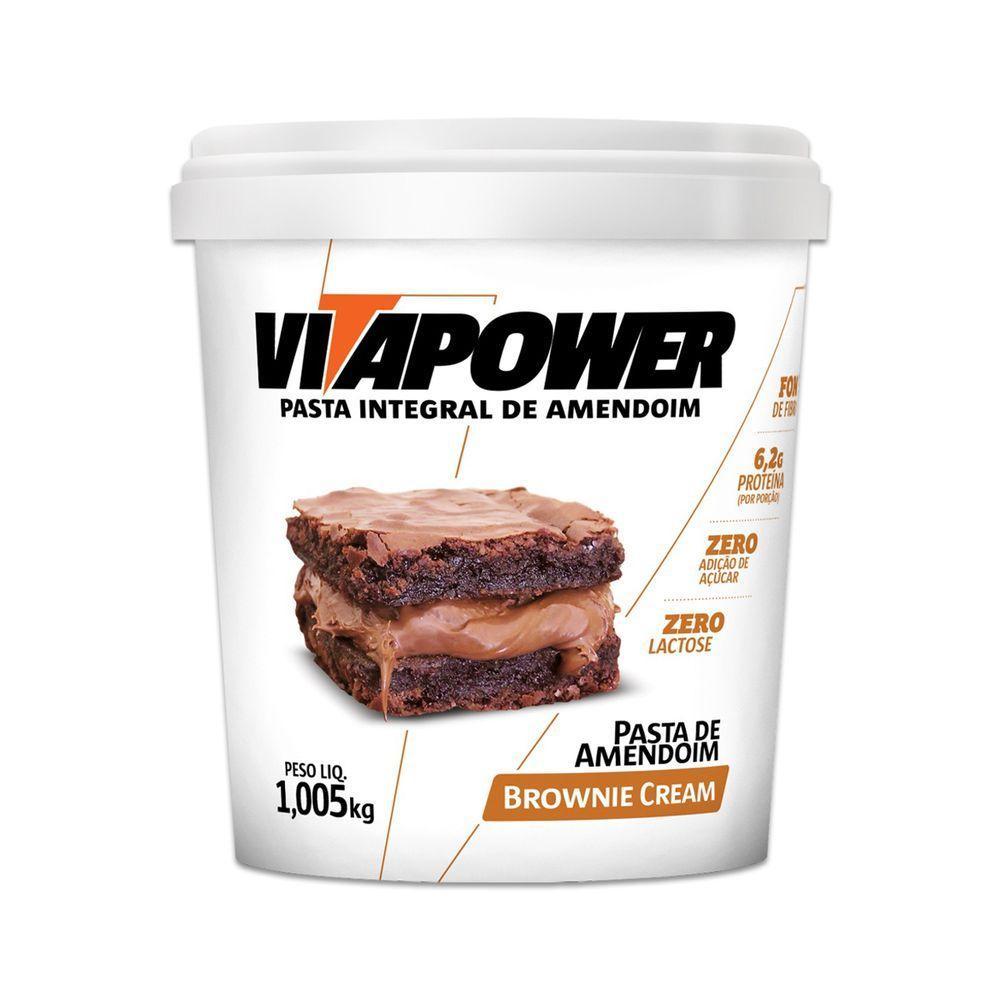 Pasta De Amendoim Vitapower Brownie E Cream 1kg - 1