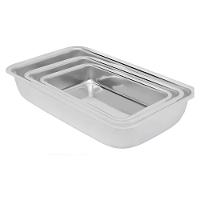 Jogo De Assadeiras De Aluminio Retangular Altas 3 Peças - 1