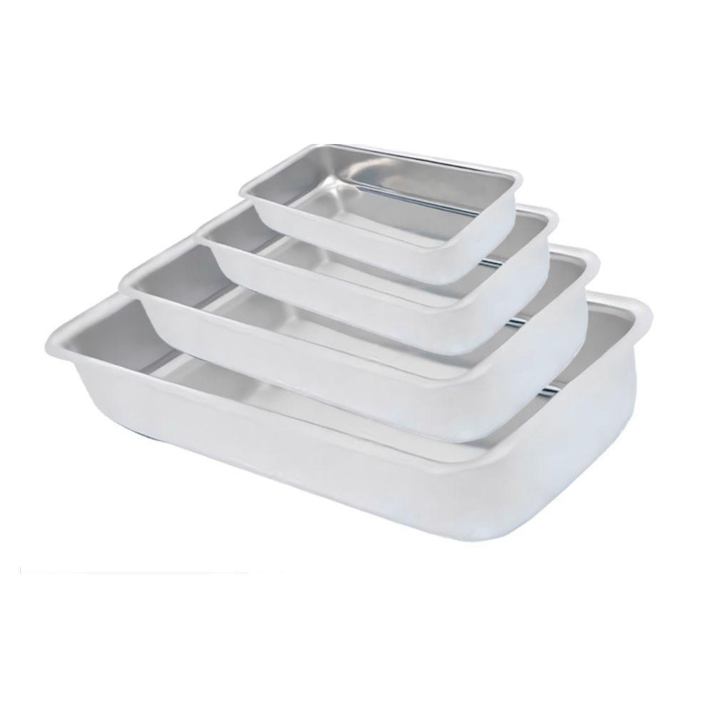 Jogo De Assadeiras De Aluminio Retangular Altas 4 Peças - 2