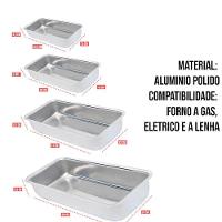 Jogo De Assadeiras De Aluminio Retangular Altas 4 Peças - 3