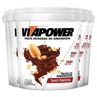 Kit 5 Pasta De Amendoim Vitapower Integral Shot Protein 1kg - 1