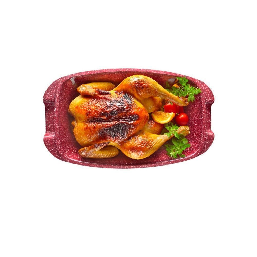 Assadeira De Cerâmica Antiaderente Para Indução Tampa De Vidro 5 Litros - 4