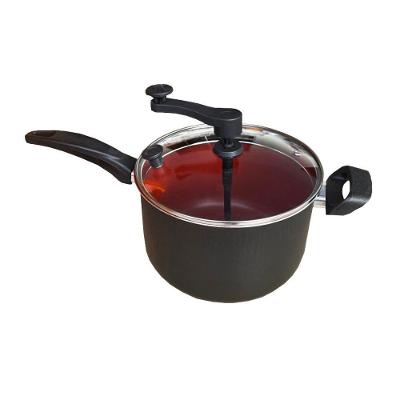 Panela Pipoqueira Antiaderente Cerâmica Tampa De Vidro 3l