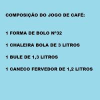 Jogo De Café Completo Grande 4 Peças De Aluminío Amarelo Pigmentado - 3