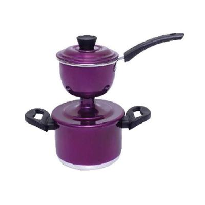 Panela Cuzcuzeira Economica 800ml Aluminio Grosso Lilás