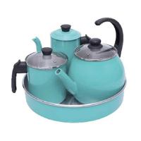 Jogo De Café Completo Grande 4 Peças De Aluminío Turquesa - 1