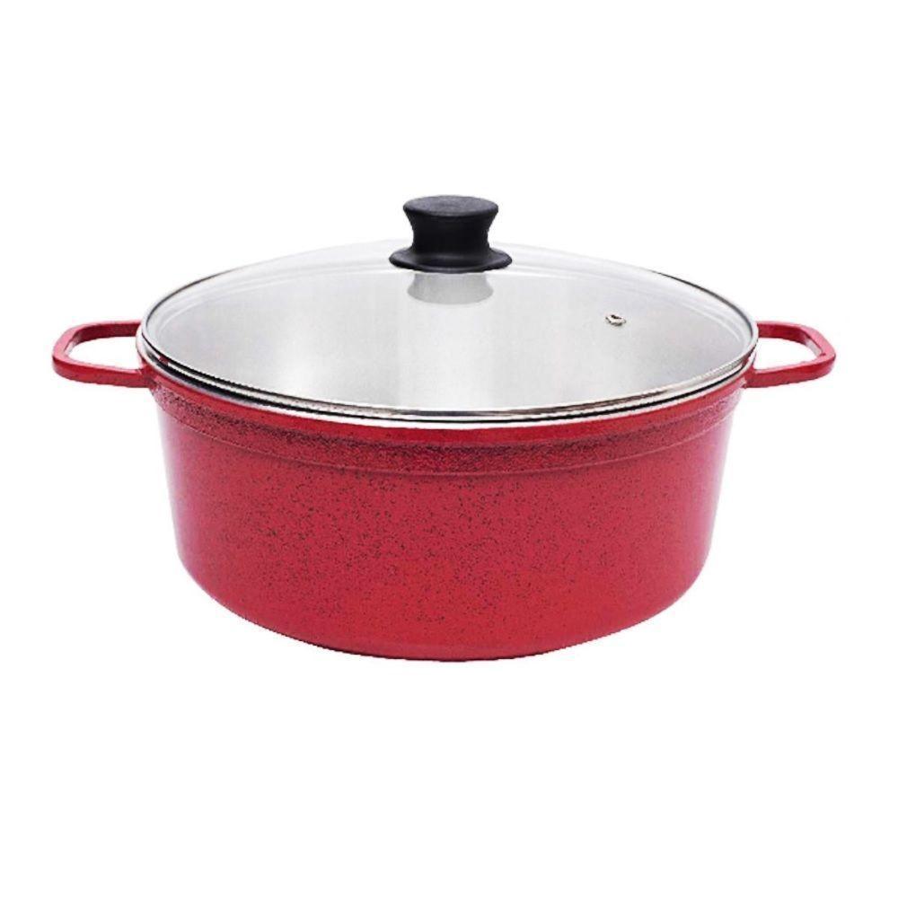 Panela De Alumínio Fundido Grosso Avulsa 3,2l Vermelha Pig - 1