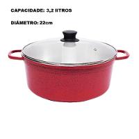 Panela De Alumínio Fundido Grosso Avulsa 3,2l Vermelha Pig - 2