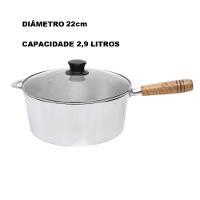 Panela De Alumínio Fundido Grosso Avulsa 2,9l Com Tampa De Vidro - 2