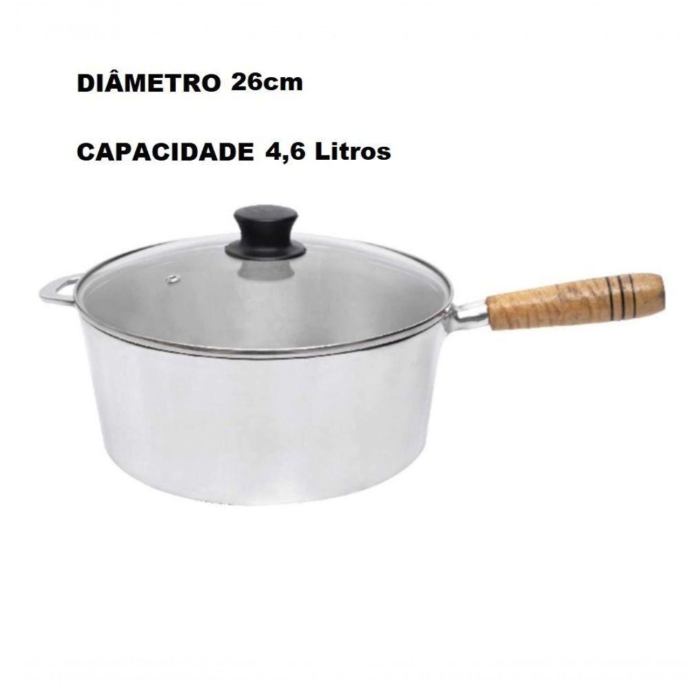 Panela De Alumínio Fundido Grosso Avulsa Grande 4,6 Litros - 2