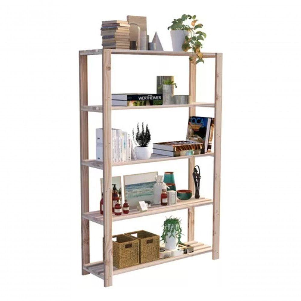 Estante Estilo Industrial Metal E Madeira Organizador Livros - 1