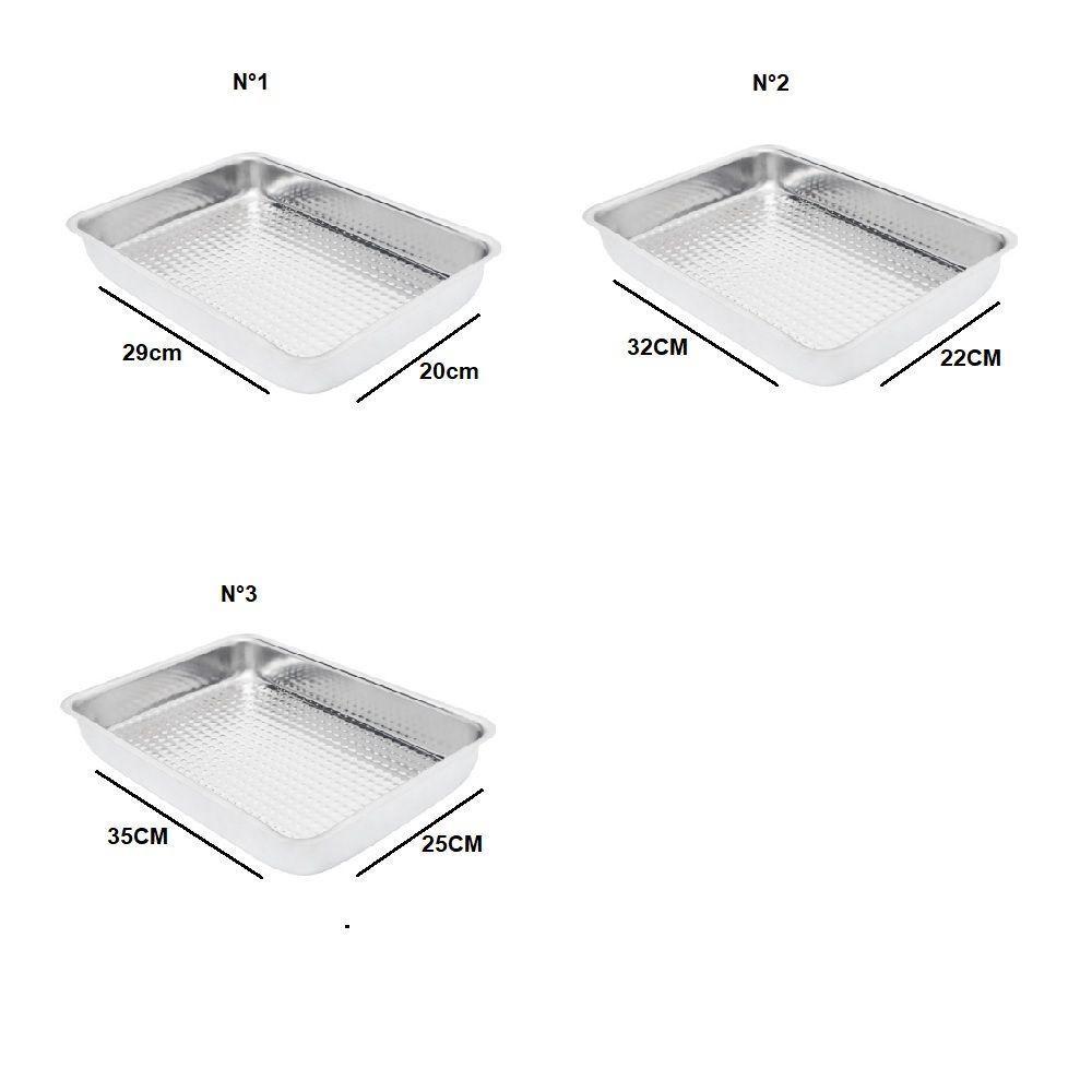 Kit Conjunto 3 Formas Assadeiras Martelada Alta Para Bolo - 2