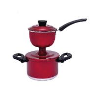 Panela Cuzcuzeira Economica 800ml Aluminio Grosso Vermelha - 1