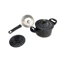 Panela Cuzcuzeira Economica 800ml Aluminio Grosso Craqueada - 3