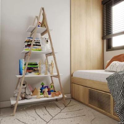 Estante Escada Jardim Vertical Vasos Flores Em Mdp Branco