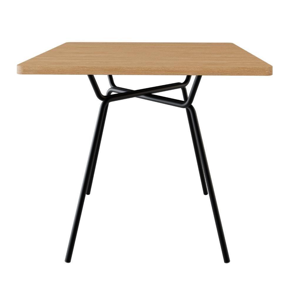 Conjunto Mesa De Jantar Soho Quadrada Orgânica C/ 04 Cadeiras Next Est.preta - Nogueira E Preto Nogueira E Preto - 4