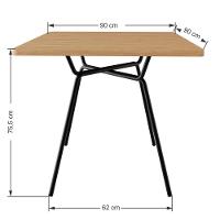 Conjunto Mesa De Jantar Soho Quadrada Orgânica C/ 04 Cadeiras Next Est.preta - Nogueira E Preto Nogueira E Preto - 2