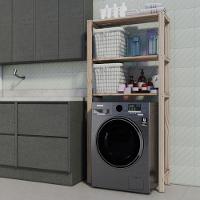 Estante Madeira Rustica Pinus Lavanderia Organizada Compacta - 1